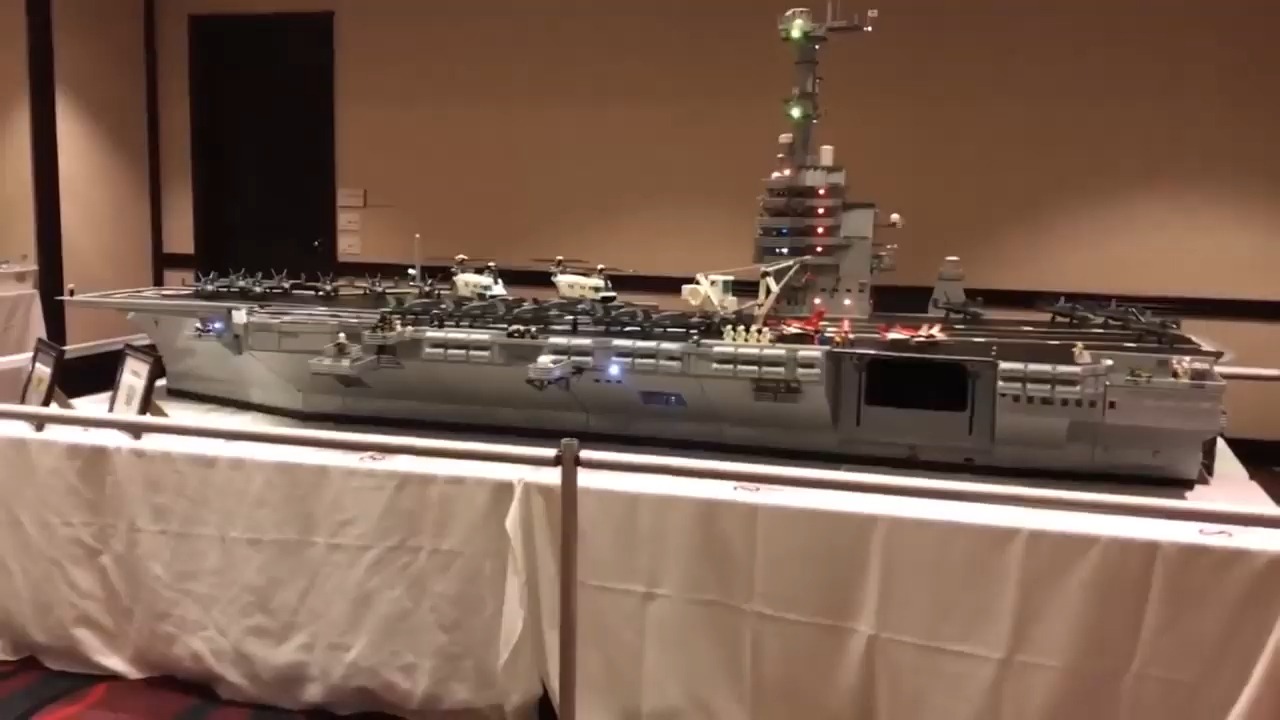 乐高福特号航空母舰，积木中的海洋霸主，乐高福特号航空母舰，积木打造的海洋霸主