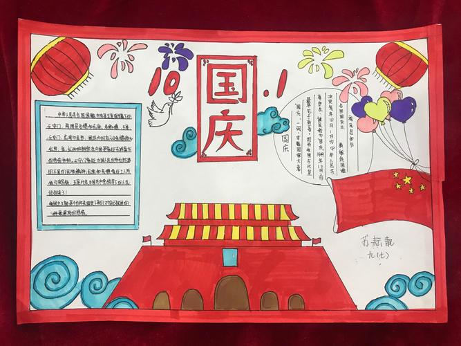 国庆手抄报,挑战与创意的完美结合——初中生的绘画之旅,国庆手抄报,挑战与创意融合的绘画之旅——初中生创意绘画探索