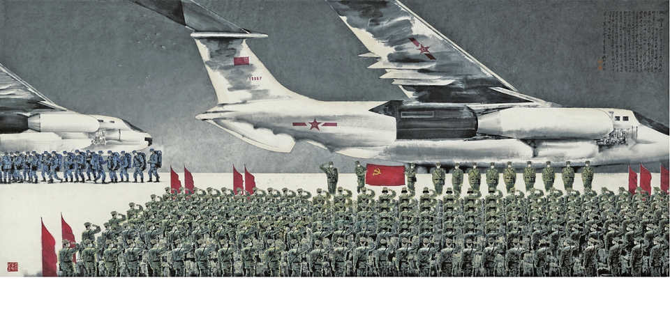 中国人民解放军军旗简笔画