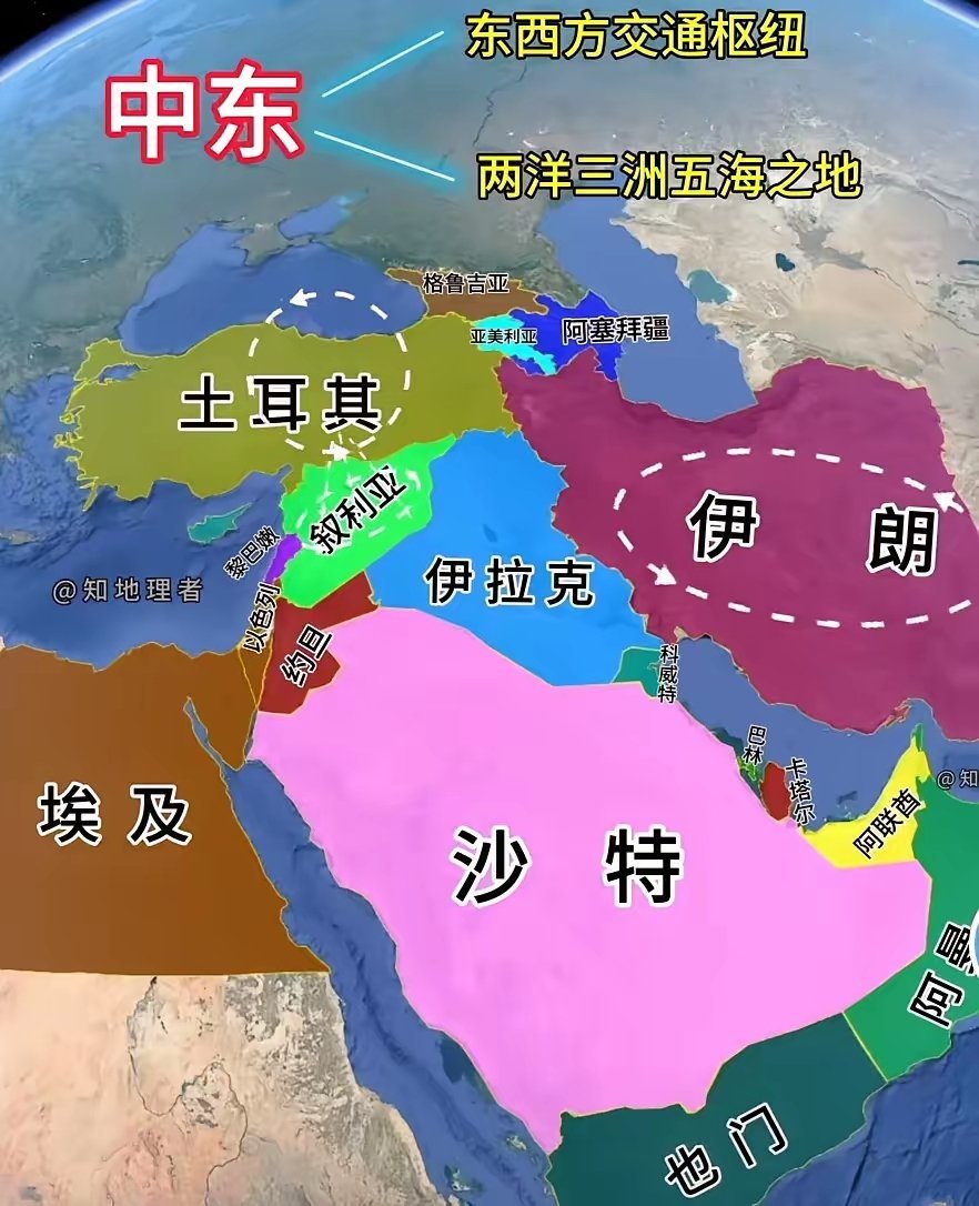 中东地图，揭示地理格局与多元文化，中东地图，揭示地理格局与多元文化的交融之地